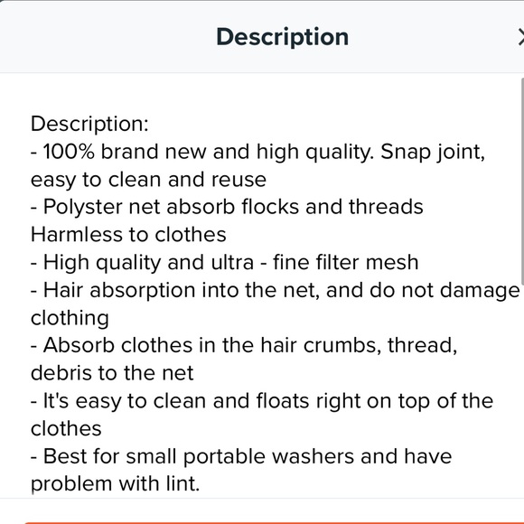 ❄️New❄️One Laundry Mesh Filter Floating Laundry❄️ - Picture 5 of 5